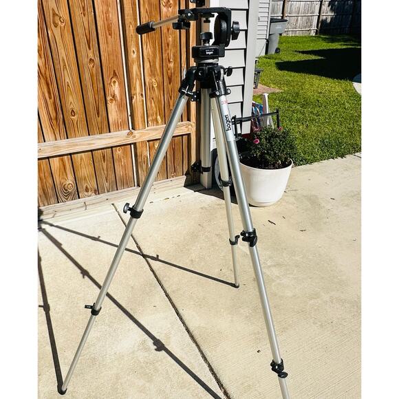 Manfrotto Bogen 3001 Pro Photo Camera Tripod Aluminum Legs 3126 Fluid Head Italy - Picture 1 of 10